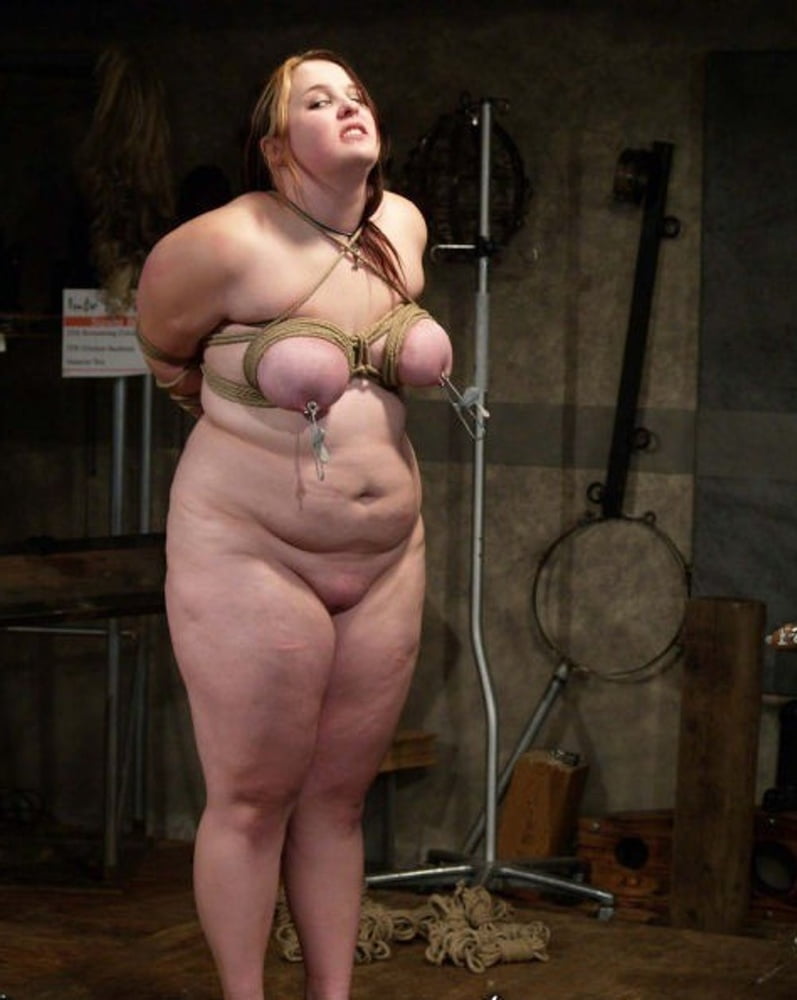 Naked fat woman bondage