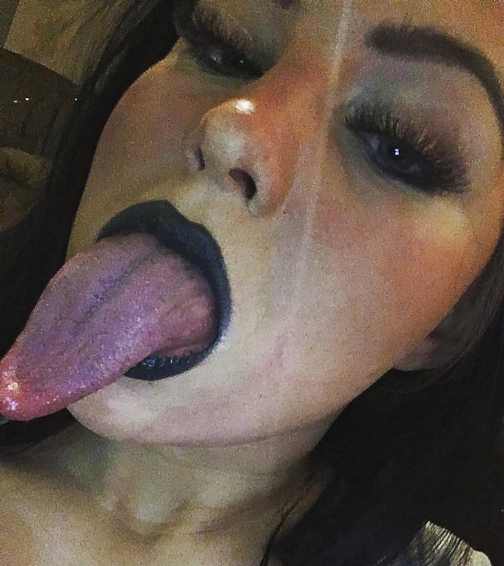 Sexy Long Tongue Woman.