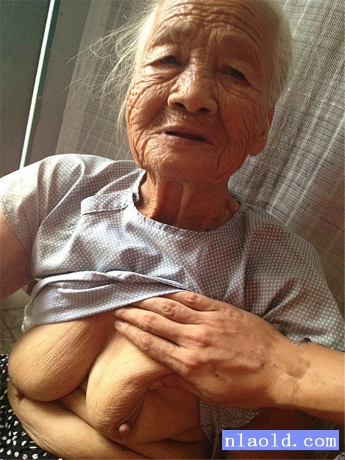 Cumming breasted granny mouth fan image