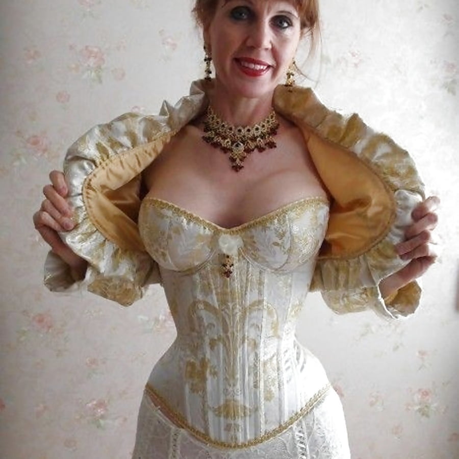 Granny in corsets