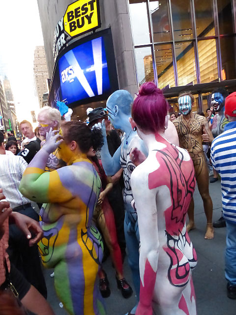 Free I  LOVE NEW YORK  PART 2 !!  Body Painting in Times Square photos