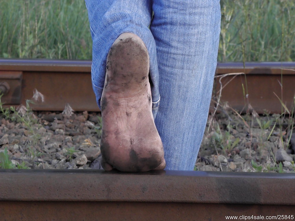 Free Railway dirty feet photos