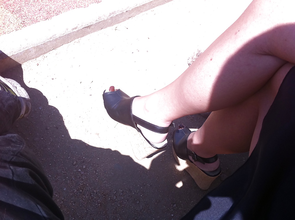 Free feets in shoes outdoors. Ex-Girlfriends photos