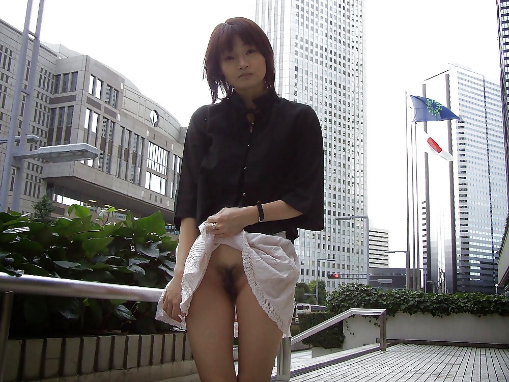 Asian upskirt outdoor club