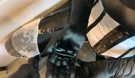 black and white pissing and blowjob         