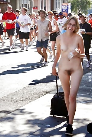 in photos Topless public