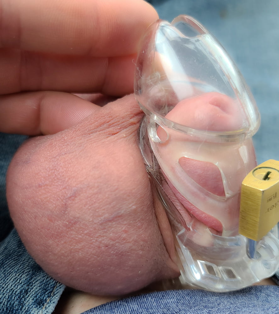 Tiny Sissy Cuckold Penis In Chastity Cage 4 Pic