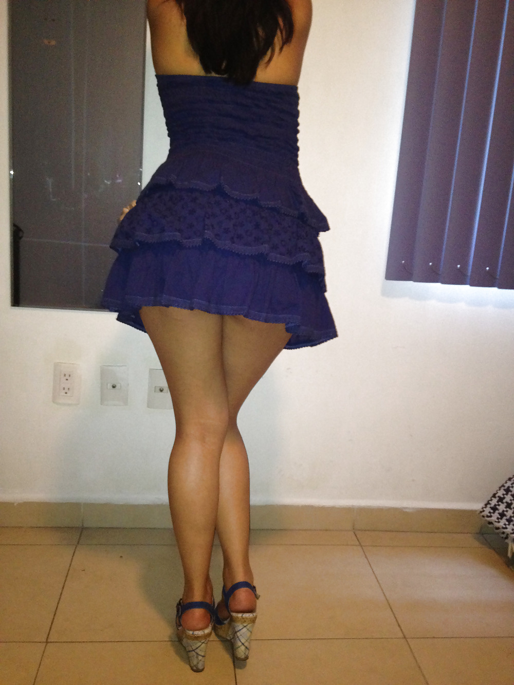 Free My Whore In Blue Dress photos