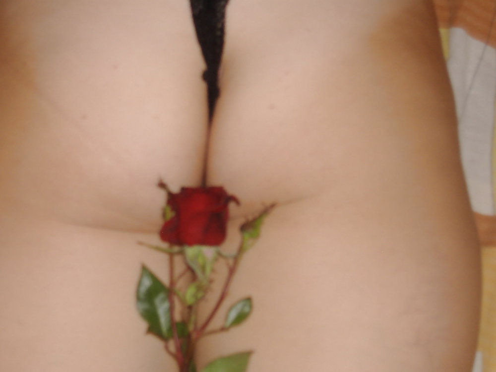 Free Brunette teen posing with a rose photos