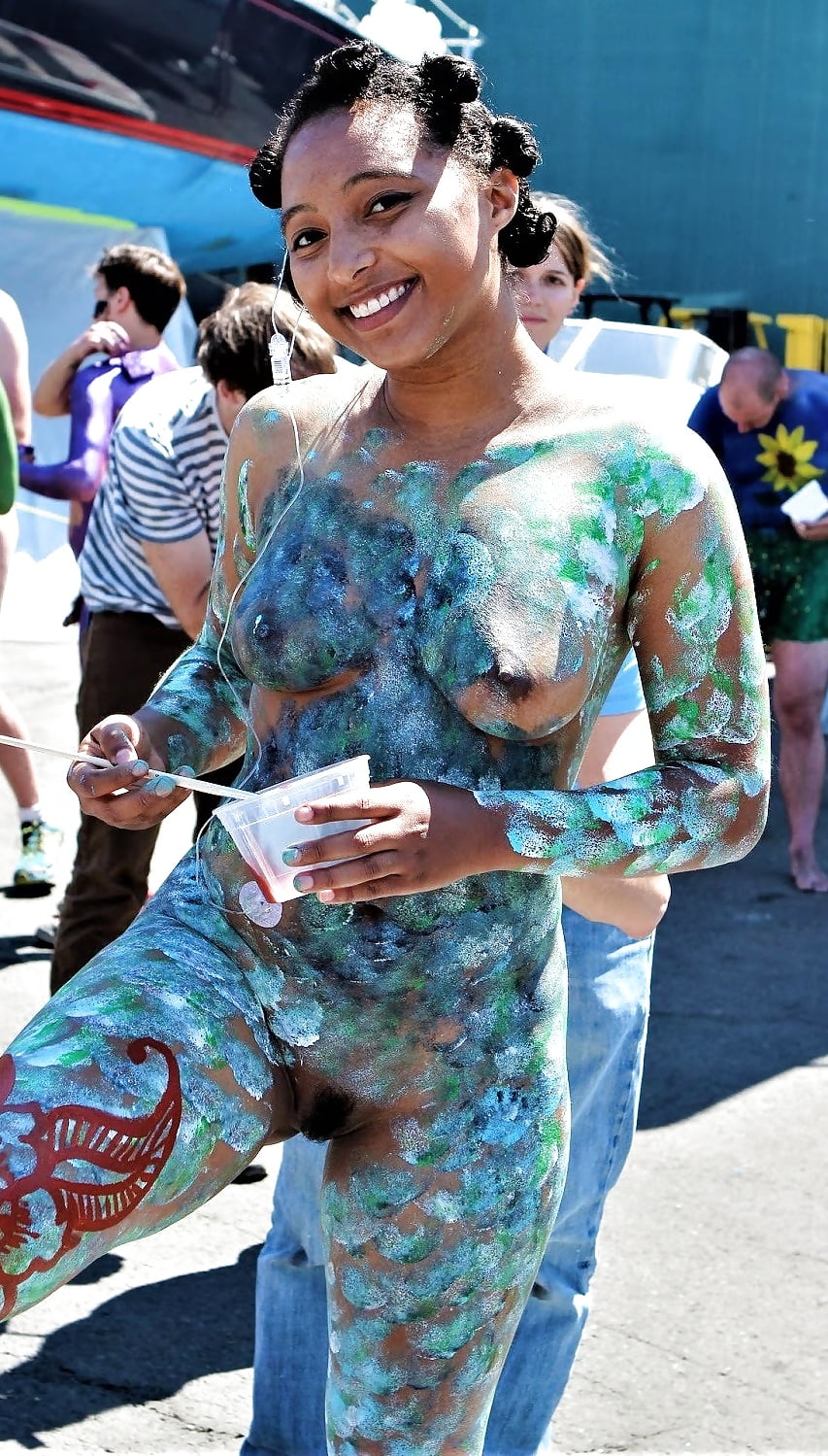 Body paint public nude