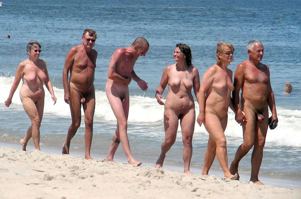 Naked Men On Nude Beach. floppy saggy puffy nipples. 