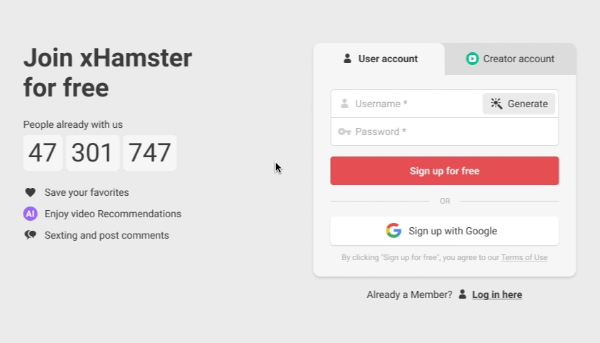 Xhamster Members