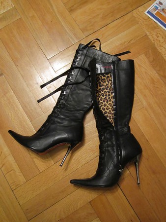My Collection: Black lace-up leather boots