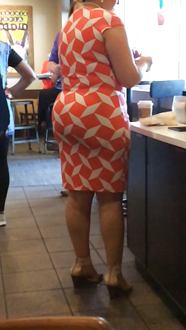 Free Orange and White Dress Big Latina Booty photos