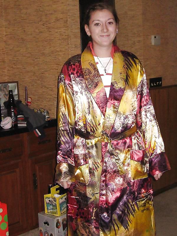 Free Single girl in Satin Robe or Kimono photos