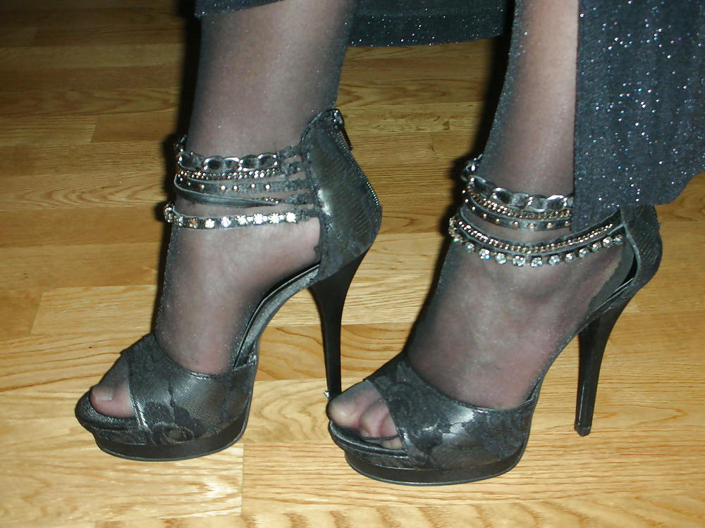 Free wife black platform heels photos