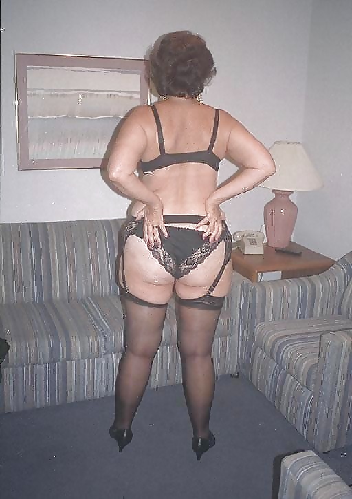 Free My Aunt's Vintage Black Lingerie photos