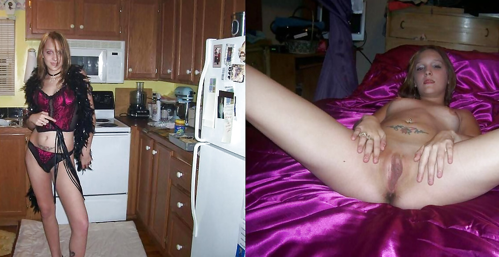 Free Your girlfriend before-after, dressed-undressed photos