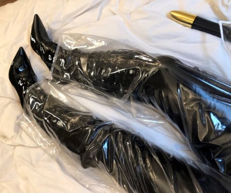 transparent pvc plastic fetish masturbation         