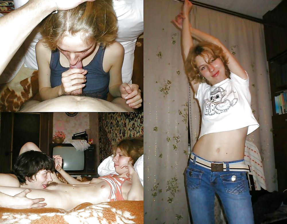 Free Your girlfriend before-after, dressed-undressed photos