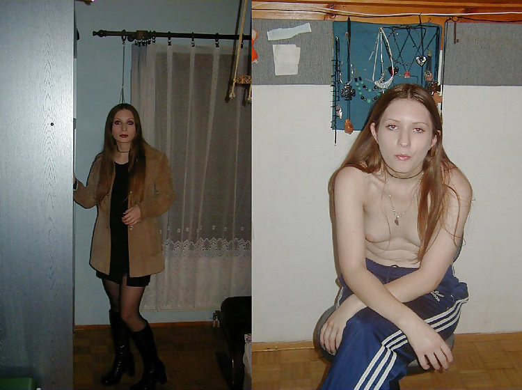 Free Teens Before and After dressed undressed photos