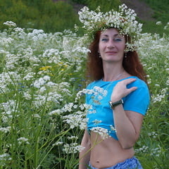 My Wife In White Flowers (near Moscow)