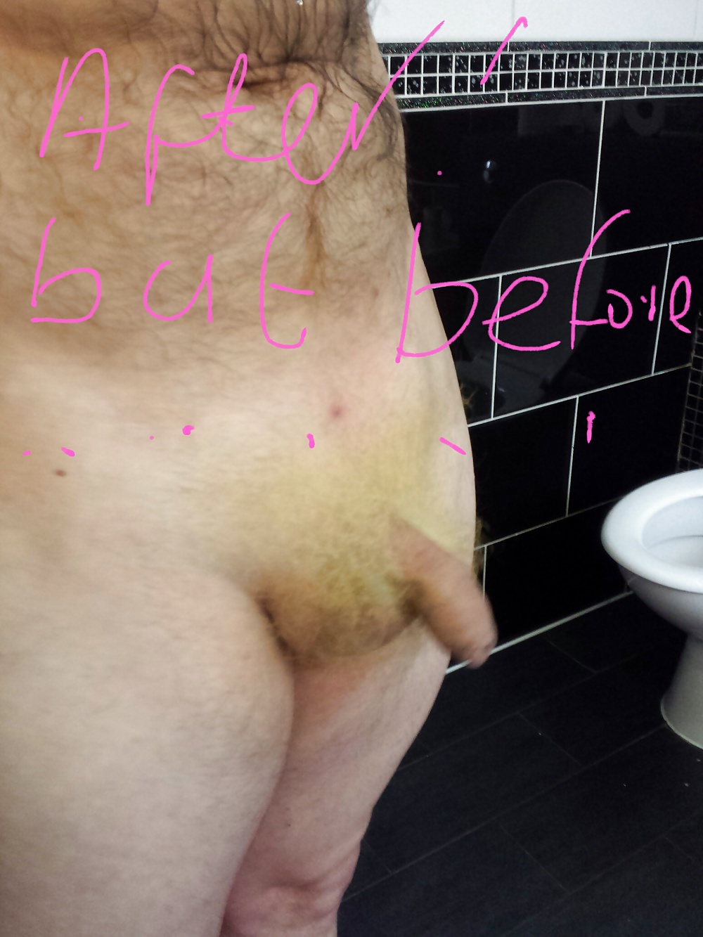 Free slave has his pubes dyed pink photos