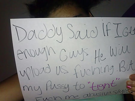 slutty bitch holding signs