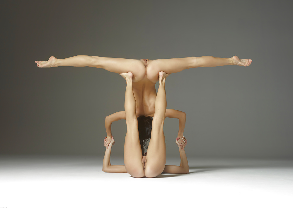 Nude artistic models equestrians gymnastics