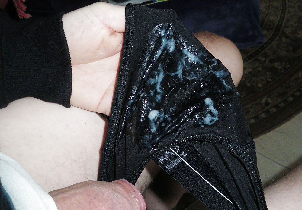 Free cumshot on my polyamid mens underwear... photos