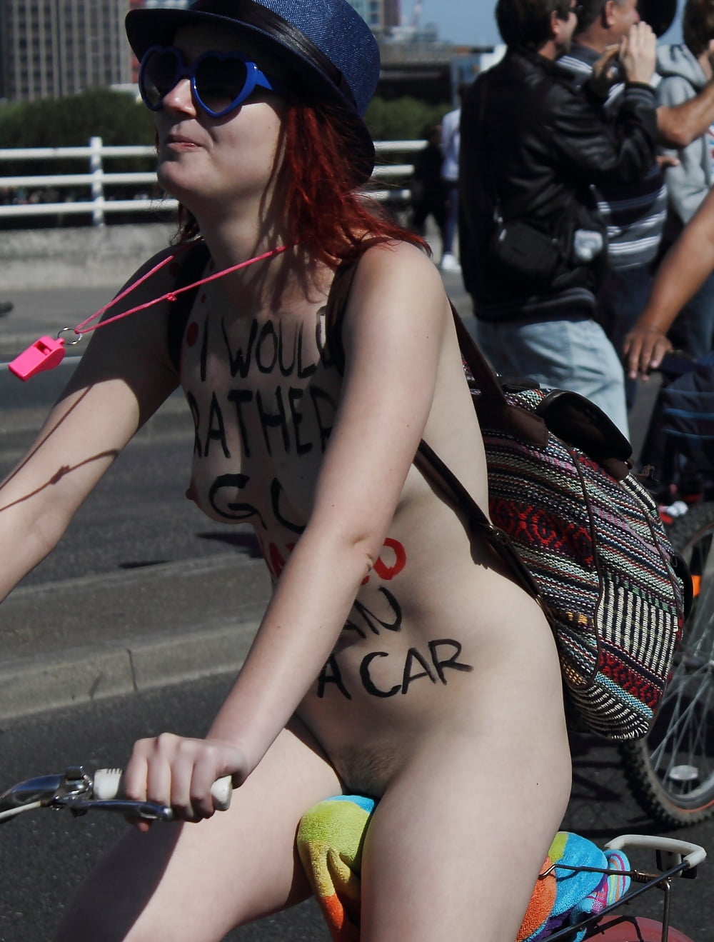 Free Naked bike ride tits boobs pussies & cocks 2 photos