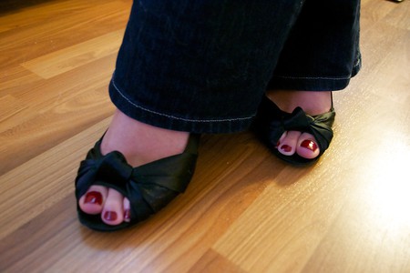 Black Peep Toe Shoes