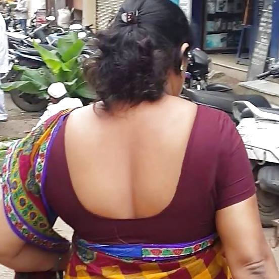 Free indian moms hot backless blouse photos