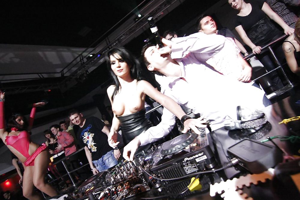 Free DJ Miki Love Topless Boobs At Club Vanilla photos