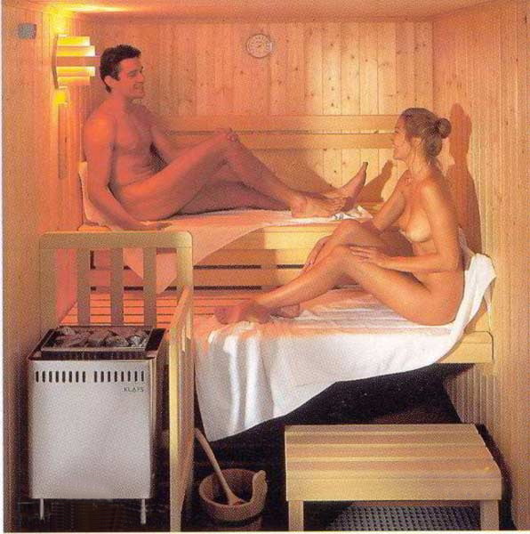 Unisex naked communal spas.