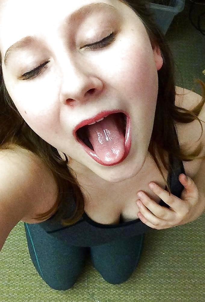 Indian girl tongue out