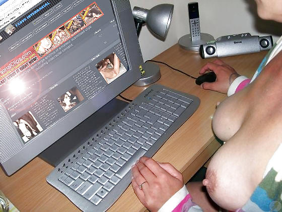 Girls watching porn and and playing with themselves.
