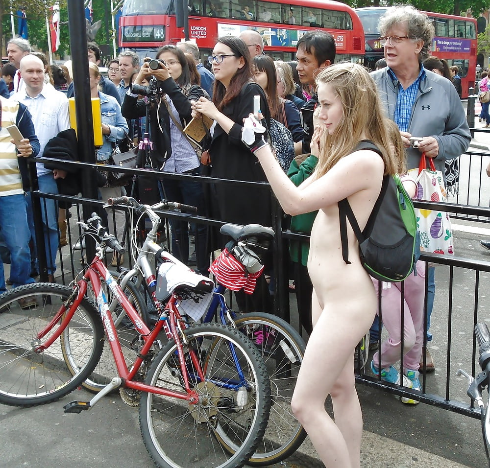 Free Cute girl from 2015 naked bike ride photos
