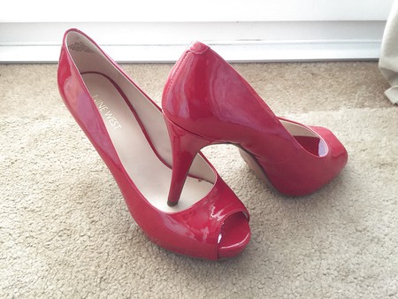 My girlfriends new red heels