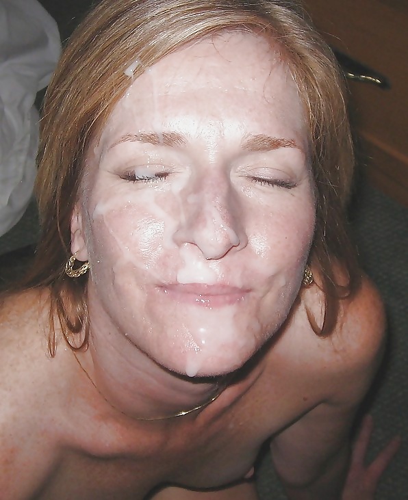 Free Facials & Cumshots - Messy, well splattered loads 5 photos