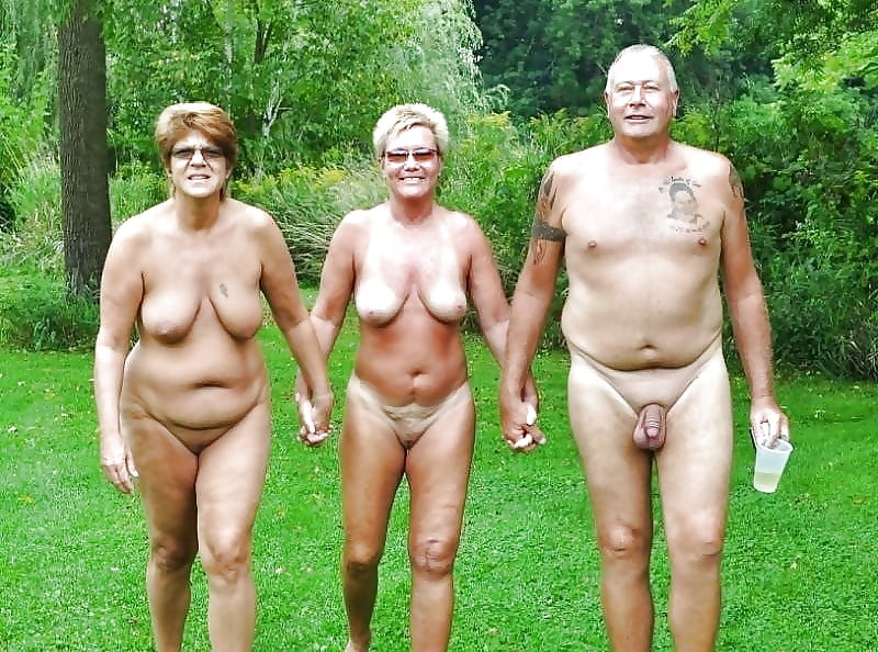Shaved Mature Couples Naked - Older mature nudist couples. 