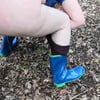 Peeing in rubber boots