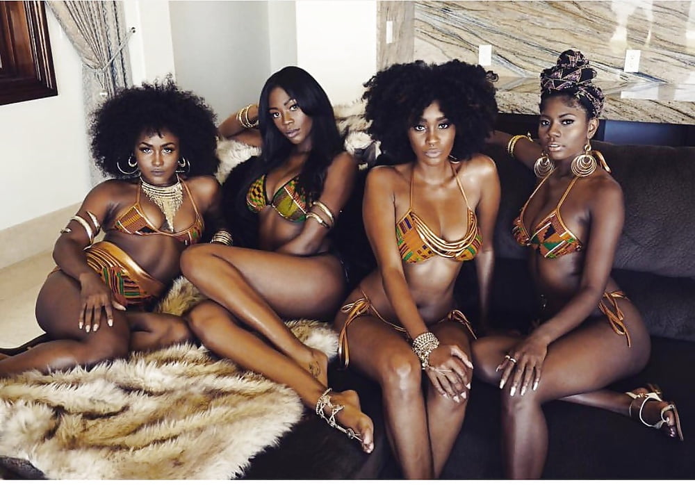 Free Black Beauty Ebony Group Bikini AWESOME photos