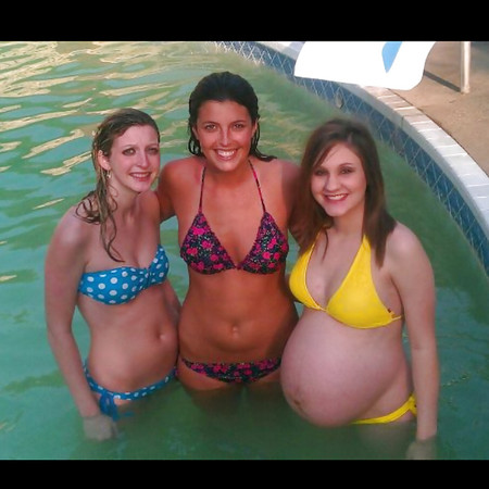 Pregnant in a bikini