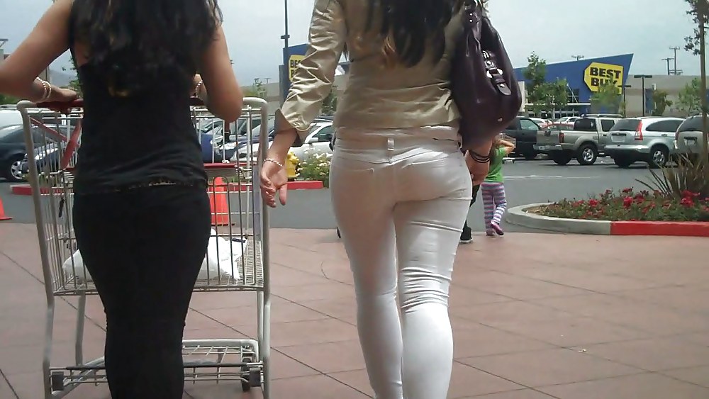 Free Nice sexy ass & butt in white jeans looking good photos
