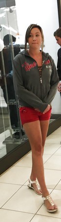 Such a tight mall teen in shorts