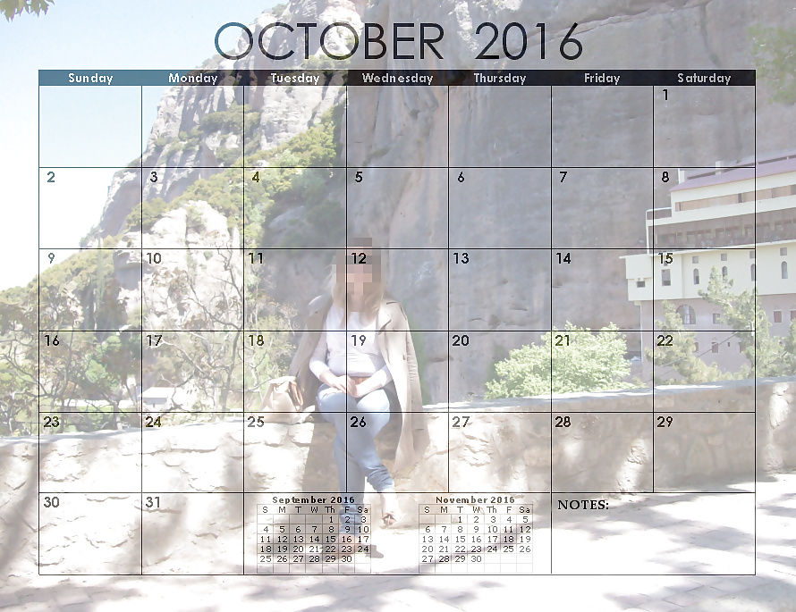 Free Elena's 2016 Monthly Pictorial Desktop Calendar photos