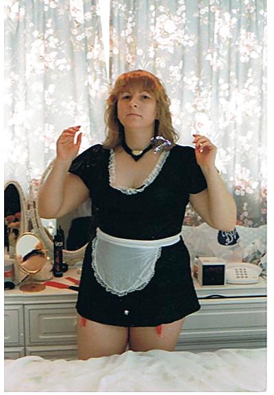 Free Carole's hairy cunt and the French Maid outfit photos