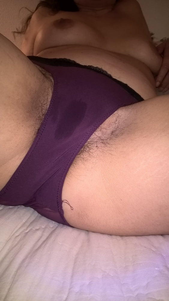 Hairy Wet Wife In Purple Panties - 24 Pics image