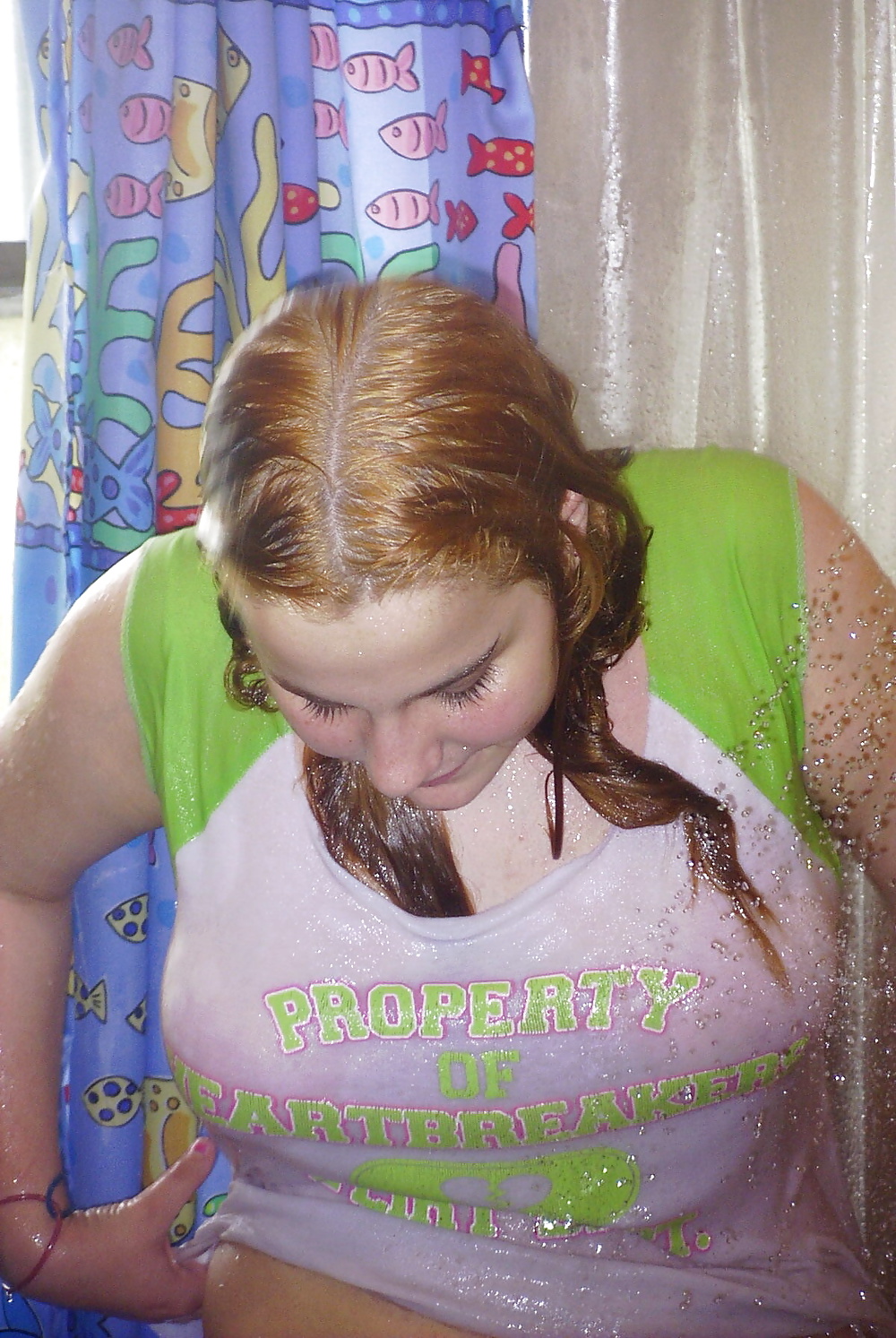 Free Chubby teen Rose shower fun photos